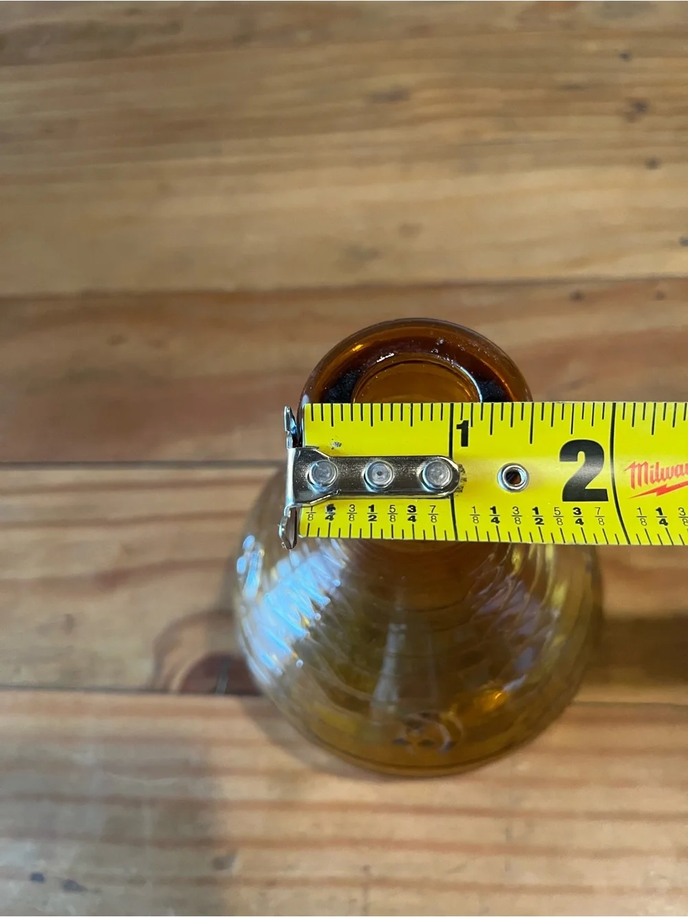 Vintage Owens Illinois Glass Bagdad Moon and Star Amber Glass Bottle